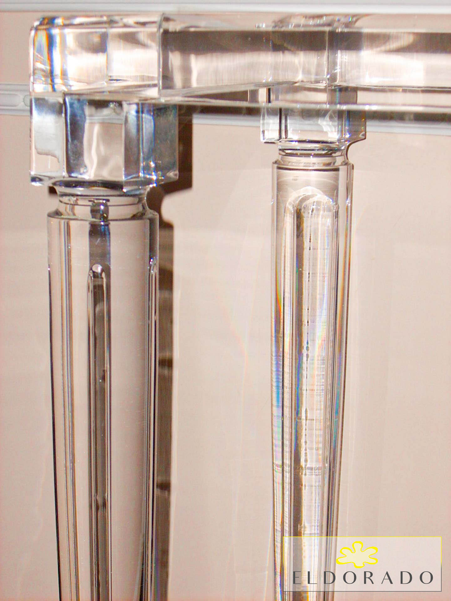 Consolle plexiglass IMPERO - particolare gamba